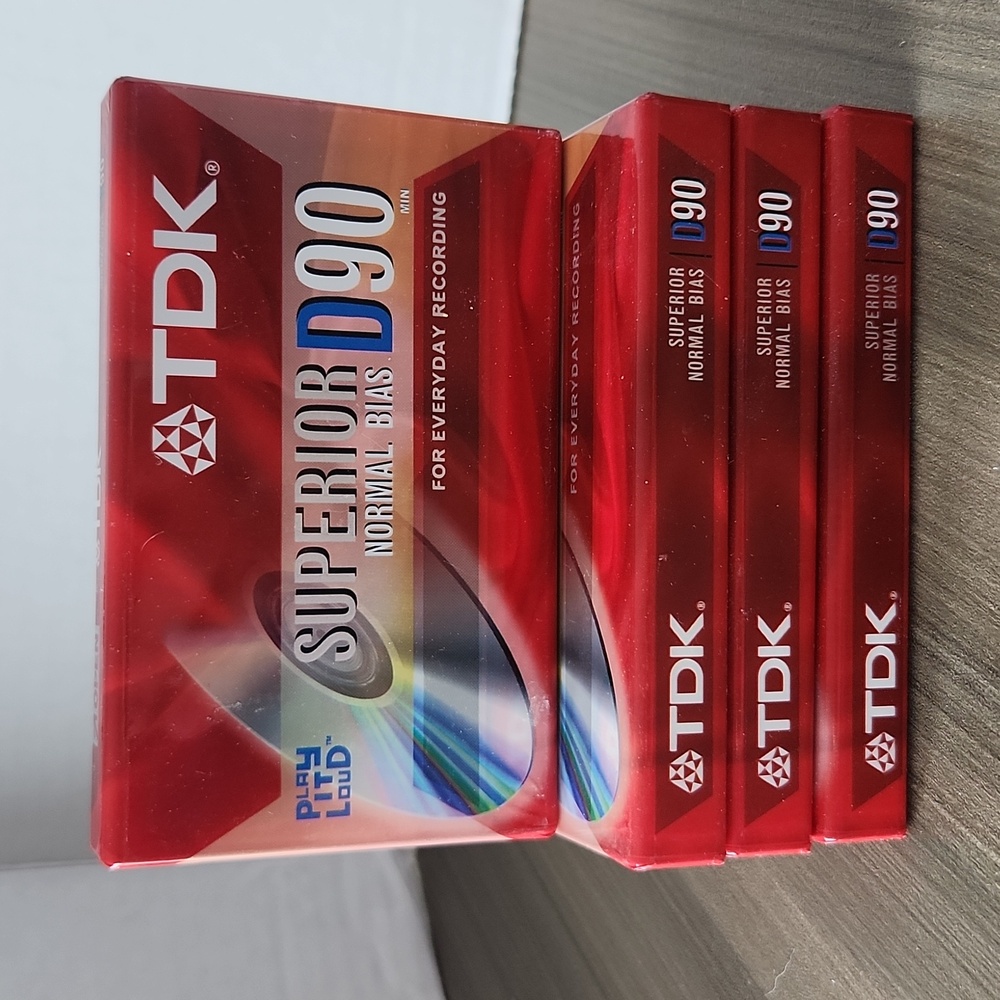 TDK D90 Cassettes New Set of 4